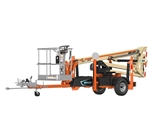 New Boom Lift,Side of new JLG,Side of New JLG Boom Lift,New Tow-Pro Boom Lift